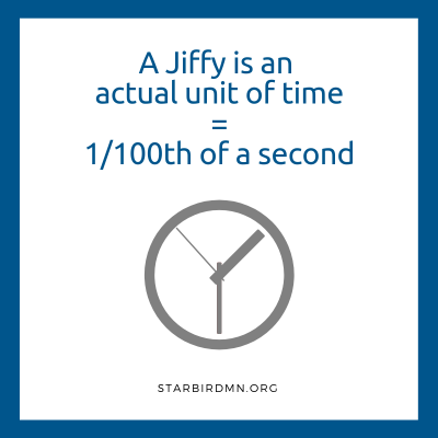 jiffy is a real unit of time