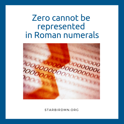 zero has no roman numeral